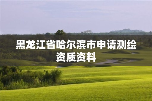 黑龍江省哈爾濱市申請測繪資質資料