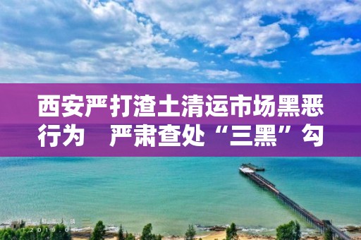 西安嚴打渣土清運市場黑惡行為　嚴肅查處“三黑”勾結執法人員問題