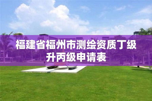 福建省福州市測繪資質丁級升丙級申請表