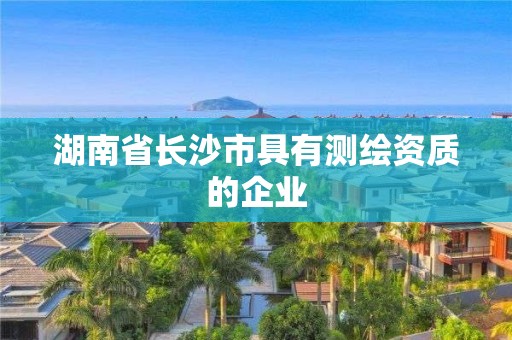 湖南省長沙市具有測繪資質的企業