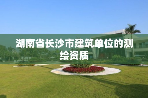 湖南省長沙市建筑單位的測繪資質(zhì)