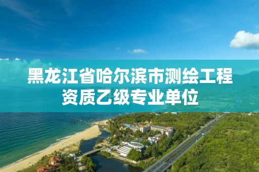 黑龍江省哈爾濱市測繪工程資質(zhì)乙級專業(yè)單位