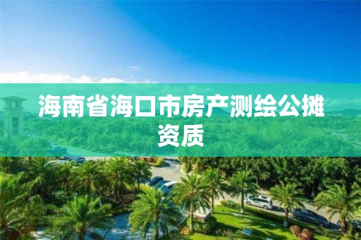 海南省海口市房產測繪公攤資質