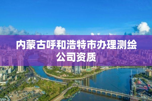 內蒙古呼和浩特市辦理測繪公司資質