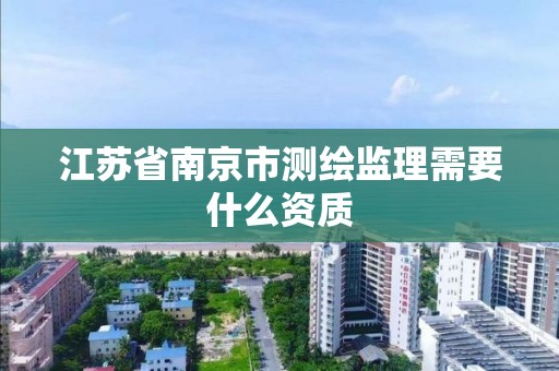 江蘇省南京市測繪監理需要什么資質