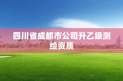 四川省成都市公司升乙級測繪資質