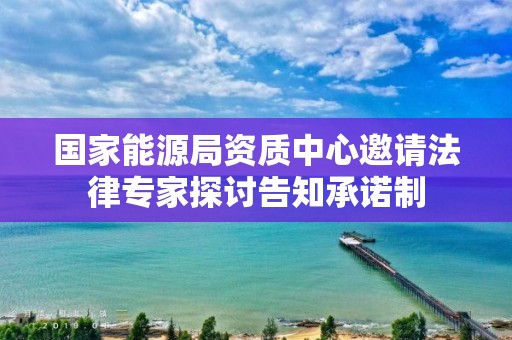 國家能源局資質中心邀請法律專家探討告知承諾制