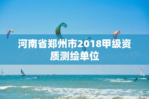 河南省鄭州市2018甲級(jí)資質(zhì)測(cè)繪單位