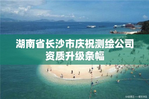 湖南省長沙市慶祝測繪公司資質升級條幅