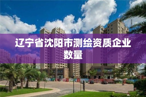 遼寧省沈陽市測繪資質(zhì)企業(yè)數(shù)量