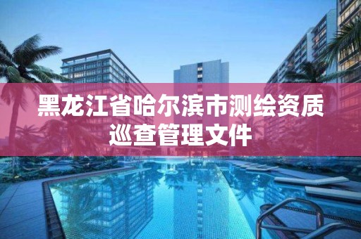 黑龍江省哈爾濱市測繪資質巡查管理文件