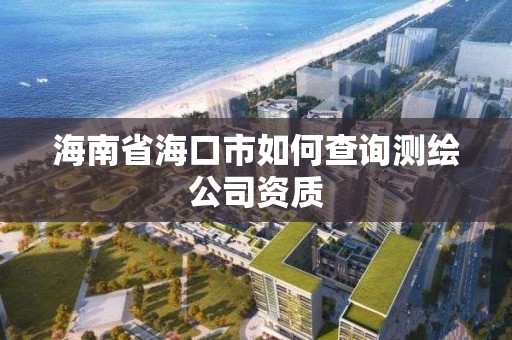 海南省海口市如何查詢測繪公司資質