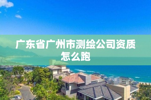 廣東省廣州市測繪公司資質怎么跑