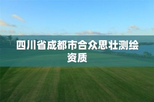 四川省成都市合眾思壯測繪資質