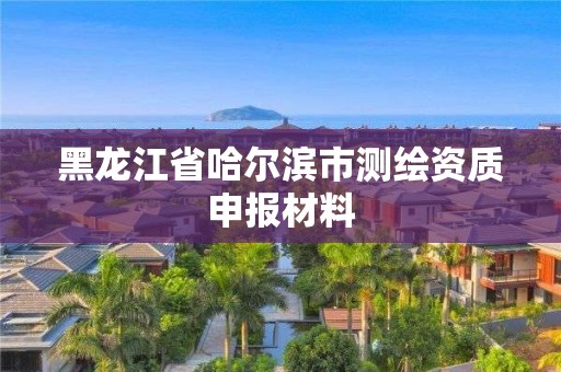 黑龍江省哈爾濱市測繪資質申報材料