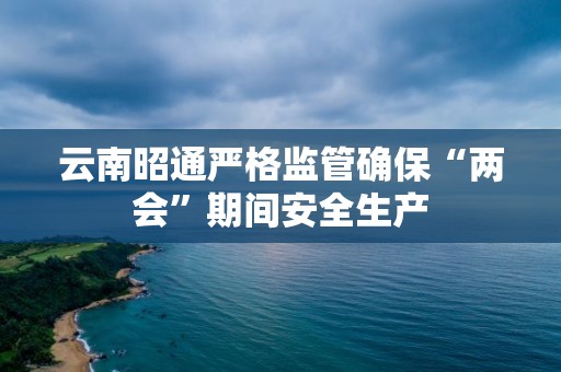 云南昭通嚴格監管確保“兩會”期間安全生產