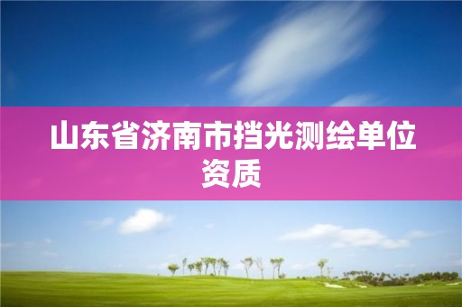 山東省濟南市擋光測繪單位資質