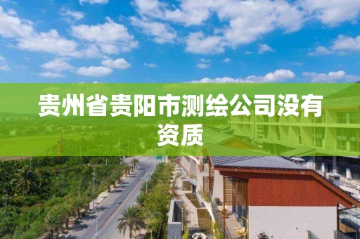 貴州省貴陽市測繪公司沒有資質