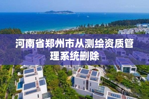 河南省鄭州市從測繪資質管理系統刪除