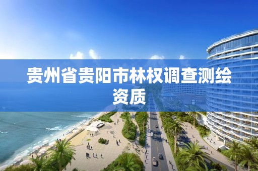 貴州省貴陽市林權調查測繪資質