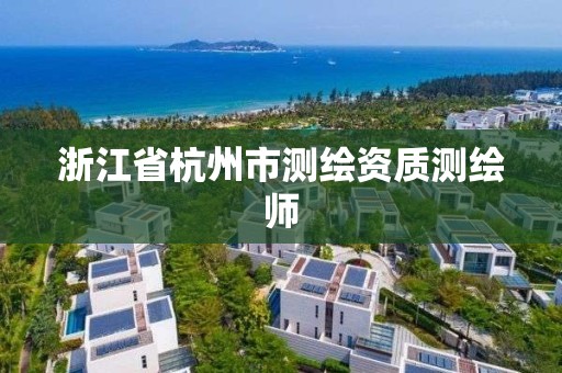 浙江省杭州市測繪資質測繪師