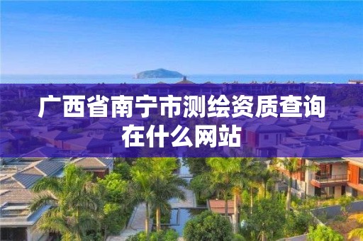 廣西省南寧市測繪資質查詢在什么網站