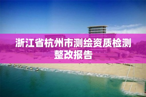 浙江省杭州市測(cè)繪資質(zhì)檢測(cè)整改報(bào)告