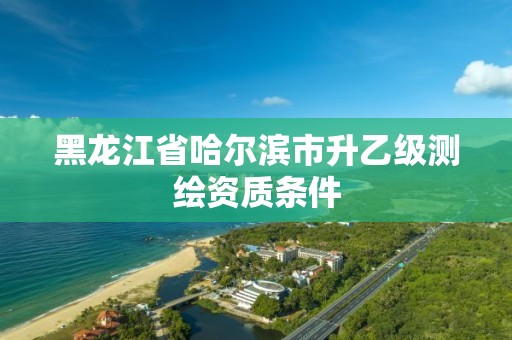 黑龍江省哈爾濱市升乙級測繪資質條件