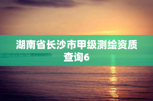 湖南省長沙市甲級測繪資質查詢6