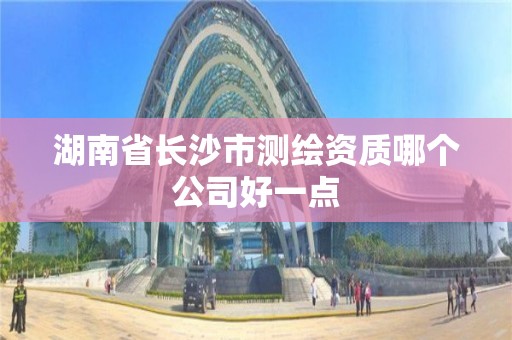 湖南省長沙市測繪資質哪個公司好一點