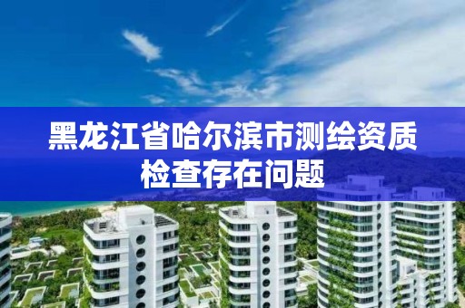 黑龍江省哈爾濱市測繪資質檢查存在問題