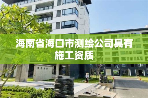 海南省海口市測繪公司具有施工資質