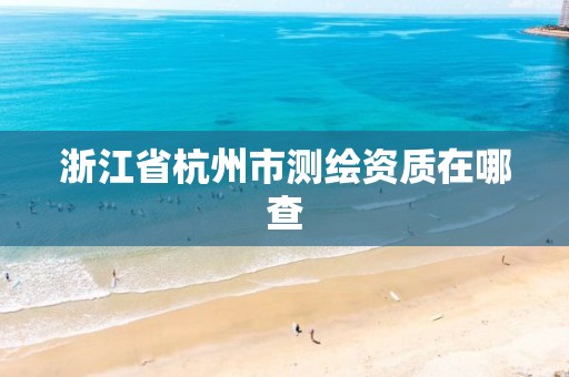 浙江省杭州市測繪資質在哪查