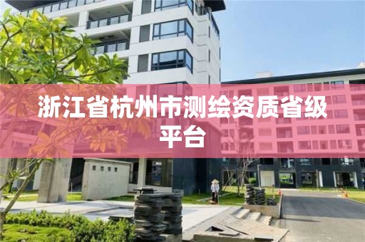 浙江省杭州市測繪資質省級平臺