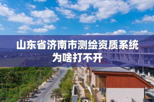 山東省濟南市測繪資質系統為啥打不開