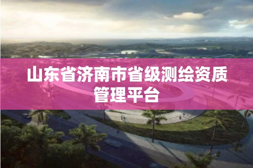 山東省濟南市省級測繪資質管理平臺