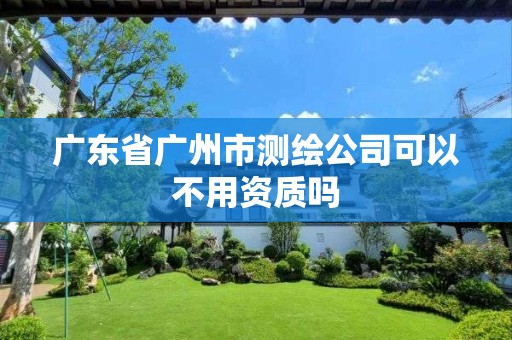 廣東省廣州市測繪公司可以不用資質嗎