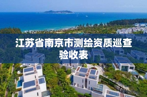 江蘇省南京市測繪資質巡查驗收表