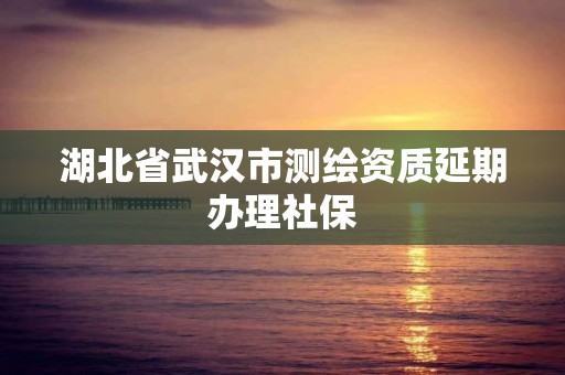 湖北省武漢市測繪資質延期辦理社保