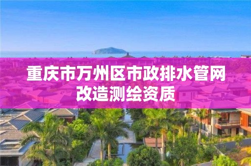 重慶市萬州區(qū)市政排水管網(wǎng)改造測繪資質(zhì)