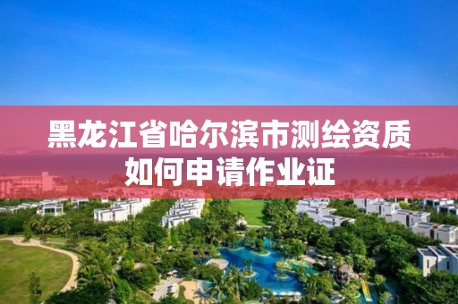 黑龍江省哈爾濱市測繪資質如何申請作業(yè)證