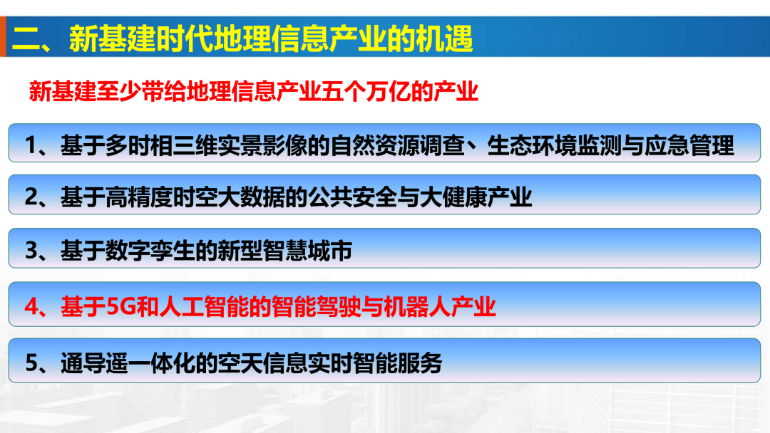 新基建時代地理信息產業的機遇與挑戰