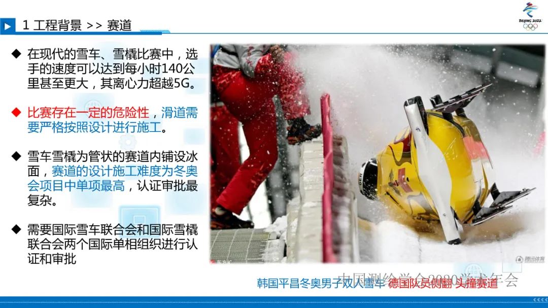 北京冬奧會國家雪車雪橇中心賽道檢測