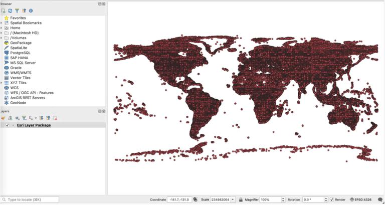 如何在 QGIS 中導入 Esri 圖層包