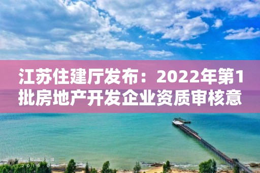 江蘇住建廳發布：2022年第1批房地產開發企業資質審核意見的公示