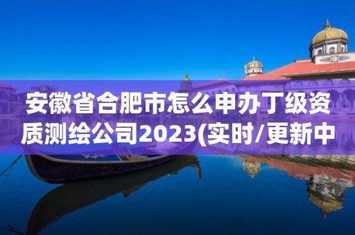 安徽省合肥市怎么申辦丁級資質測繪公司2023(實時/更新中)