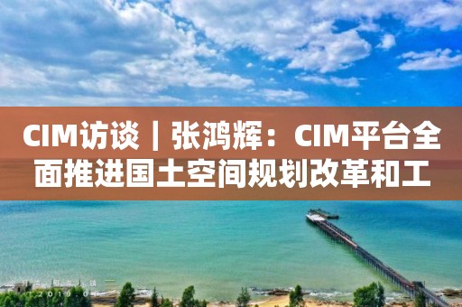 CIM訪談｜張鴻輝：CIM平臺全面推進國土空間規劃改革和工程審批改革