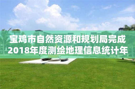 寶雞市自然資源和規劃局完成2018年度測繪地理信息統計年報工作