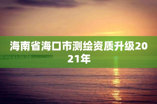 海南省?？谑袦y繪資質升級2021年