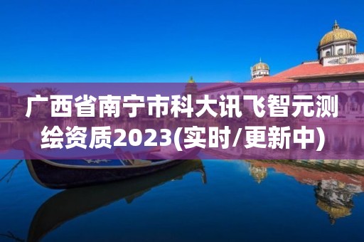 廣西省南寧市科大訊飛智元測繪資質2023(實時/更新中)